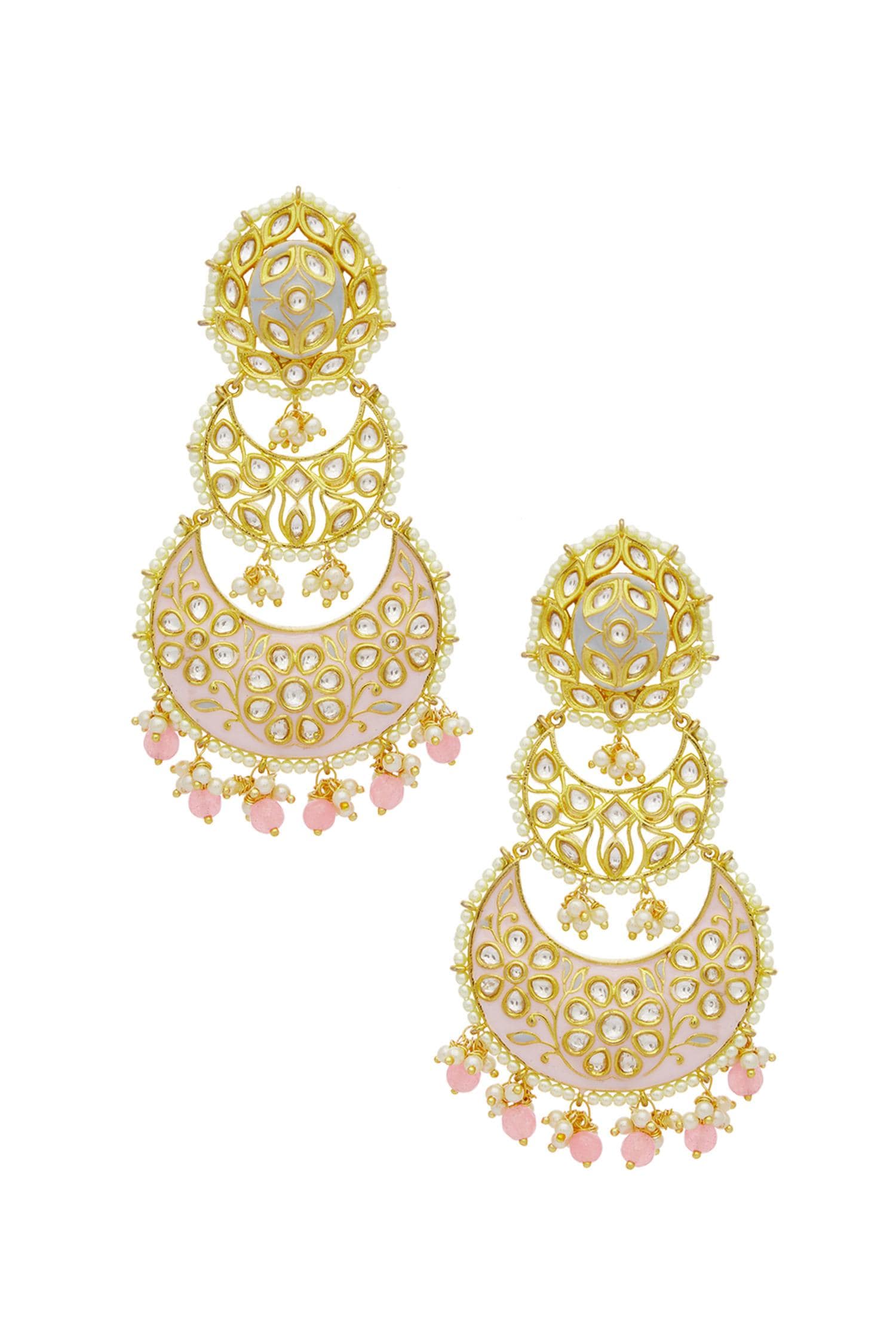 Kundan Tiered Chandbalis 