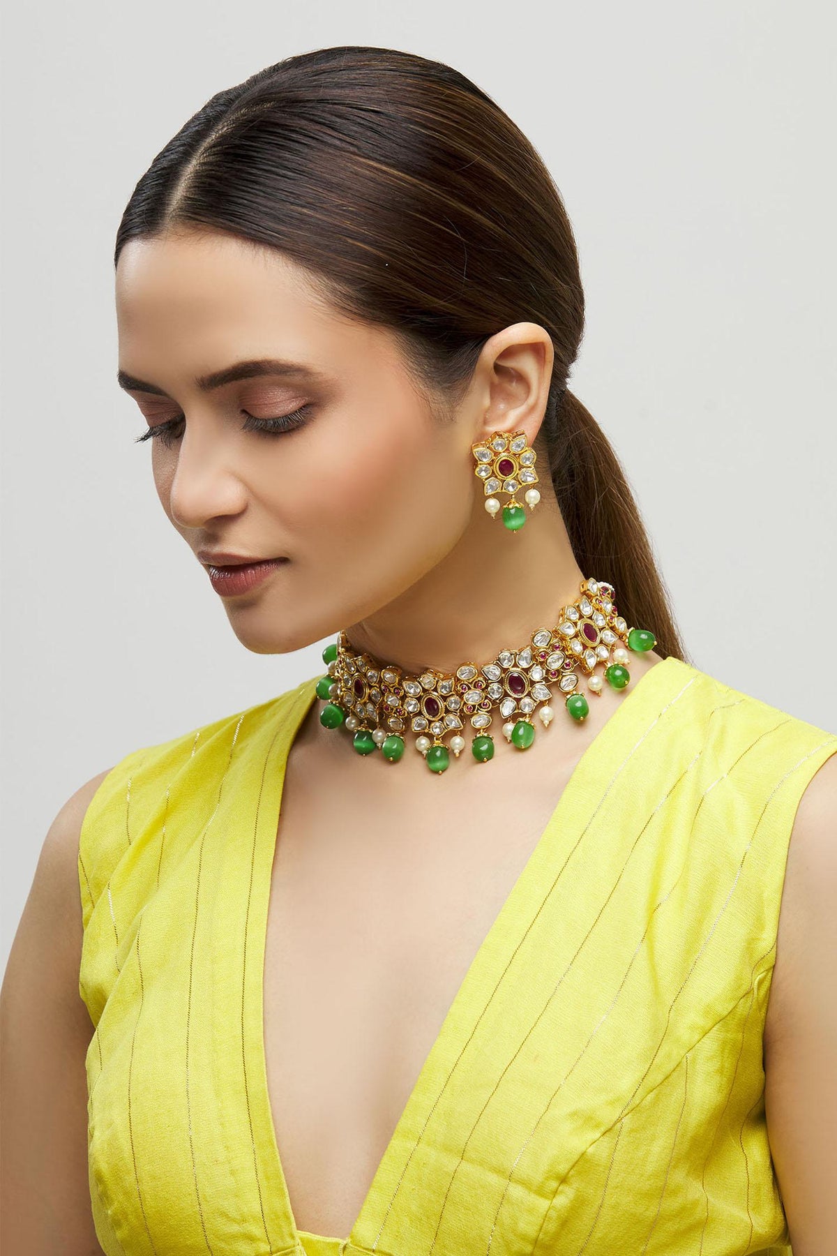 Kundan Floral Choker Set 
