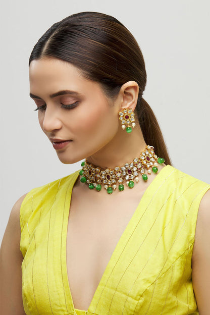 Kundan Floral Choker Set 