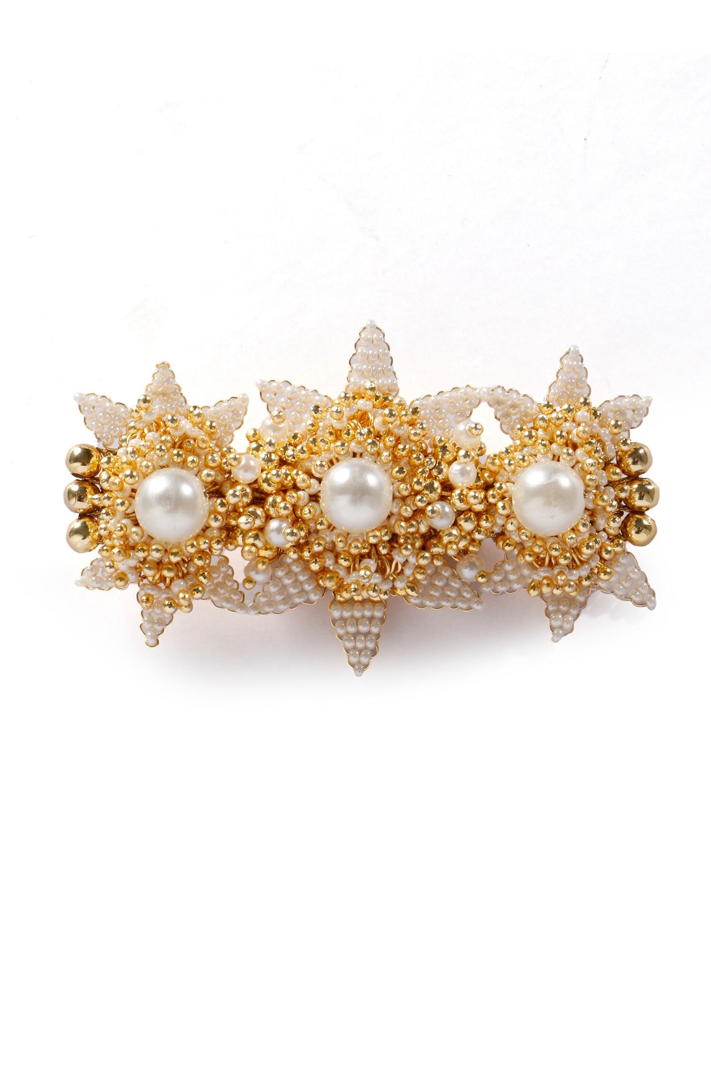 Pavalam Pearl Embroidered Ring 