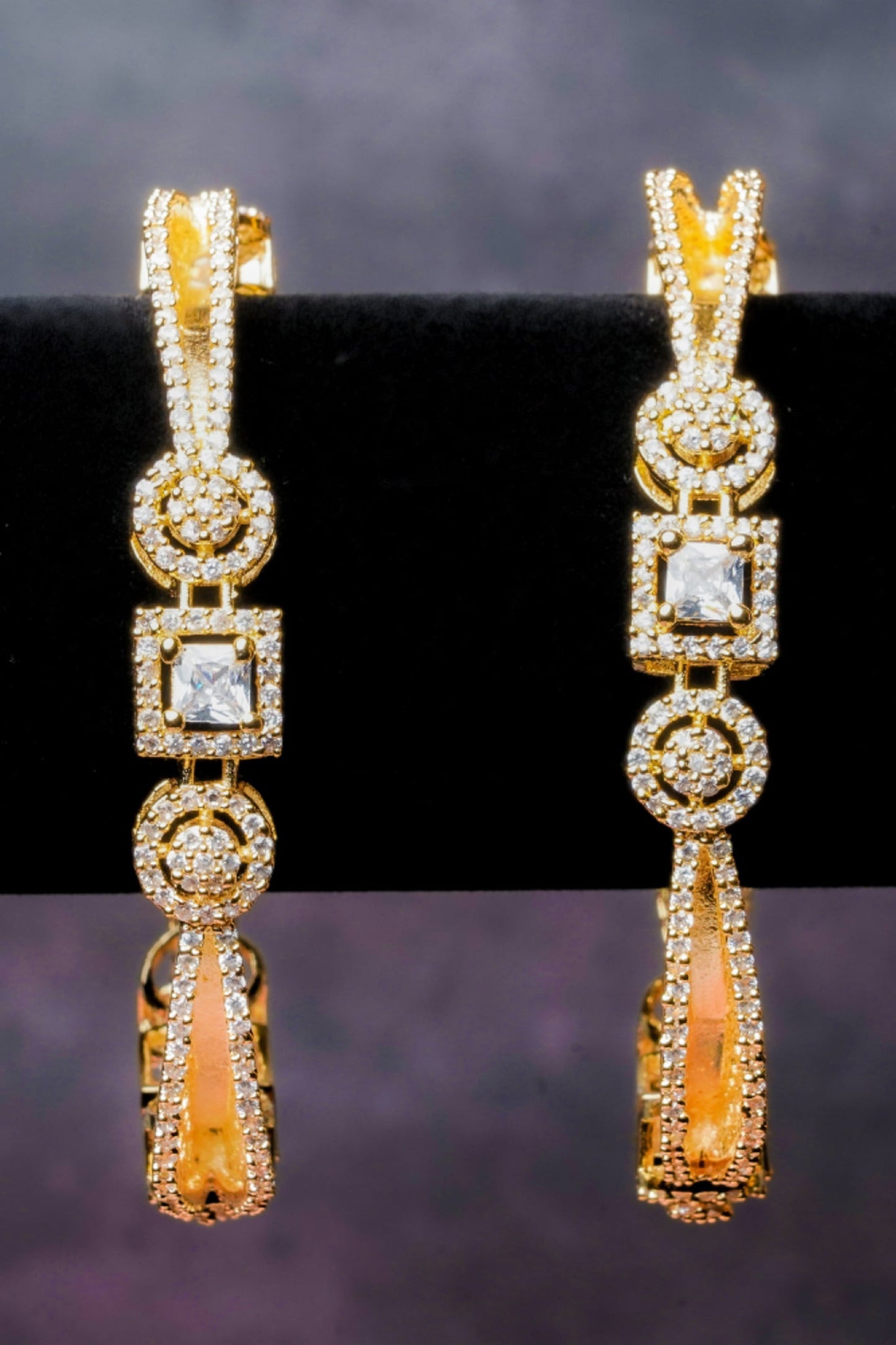 American Diamond Embellished Bangles - Set of 2 