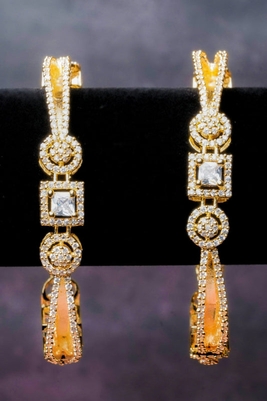 American Diamond Embellished Bangles - Set of 2 