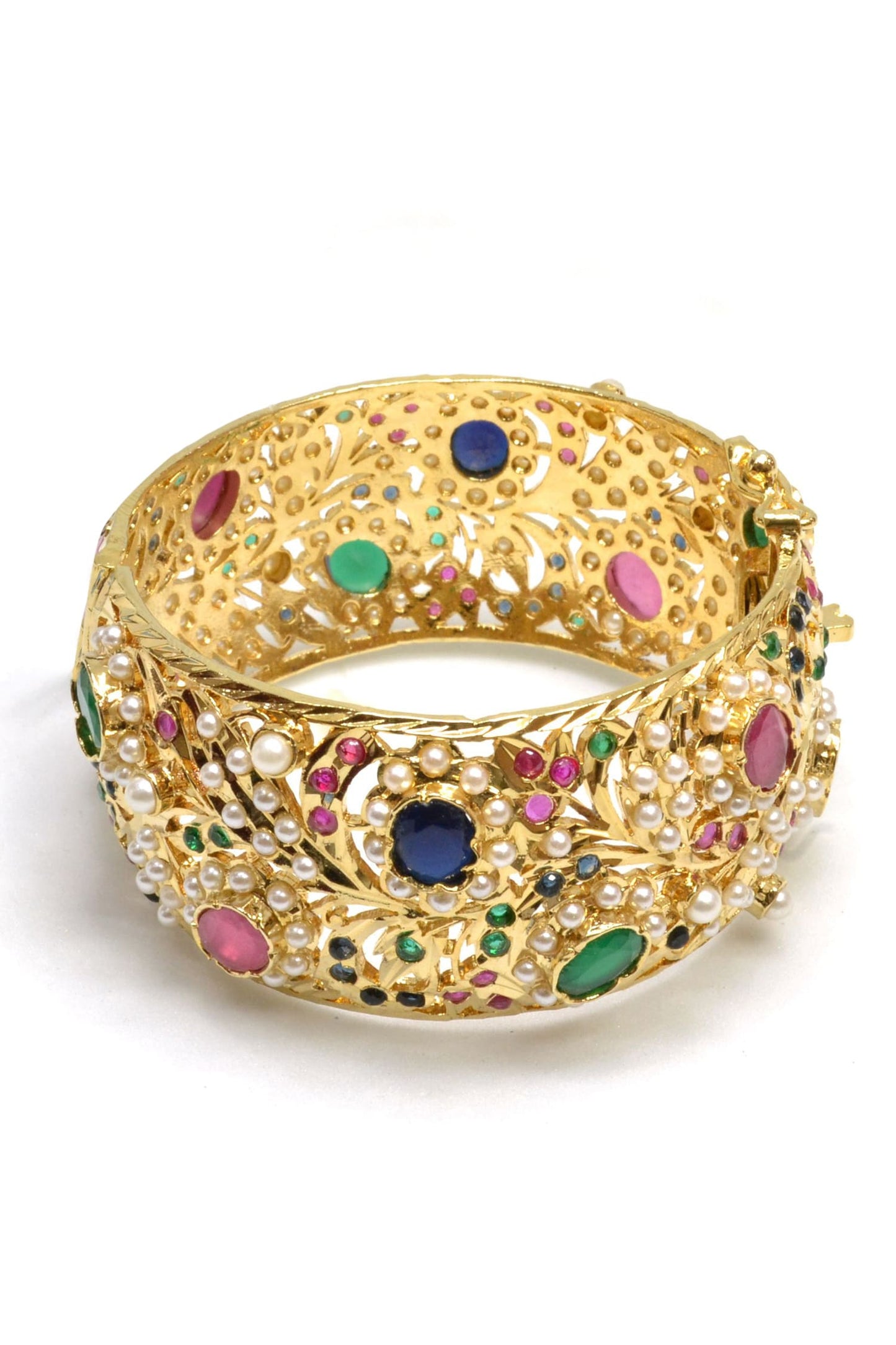 Navratna Stone Studded Bangle- Single Pc 