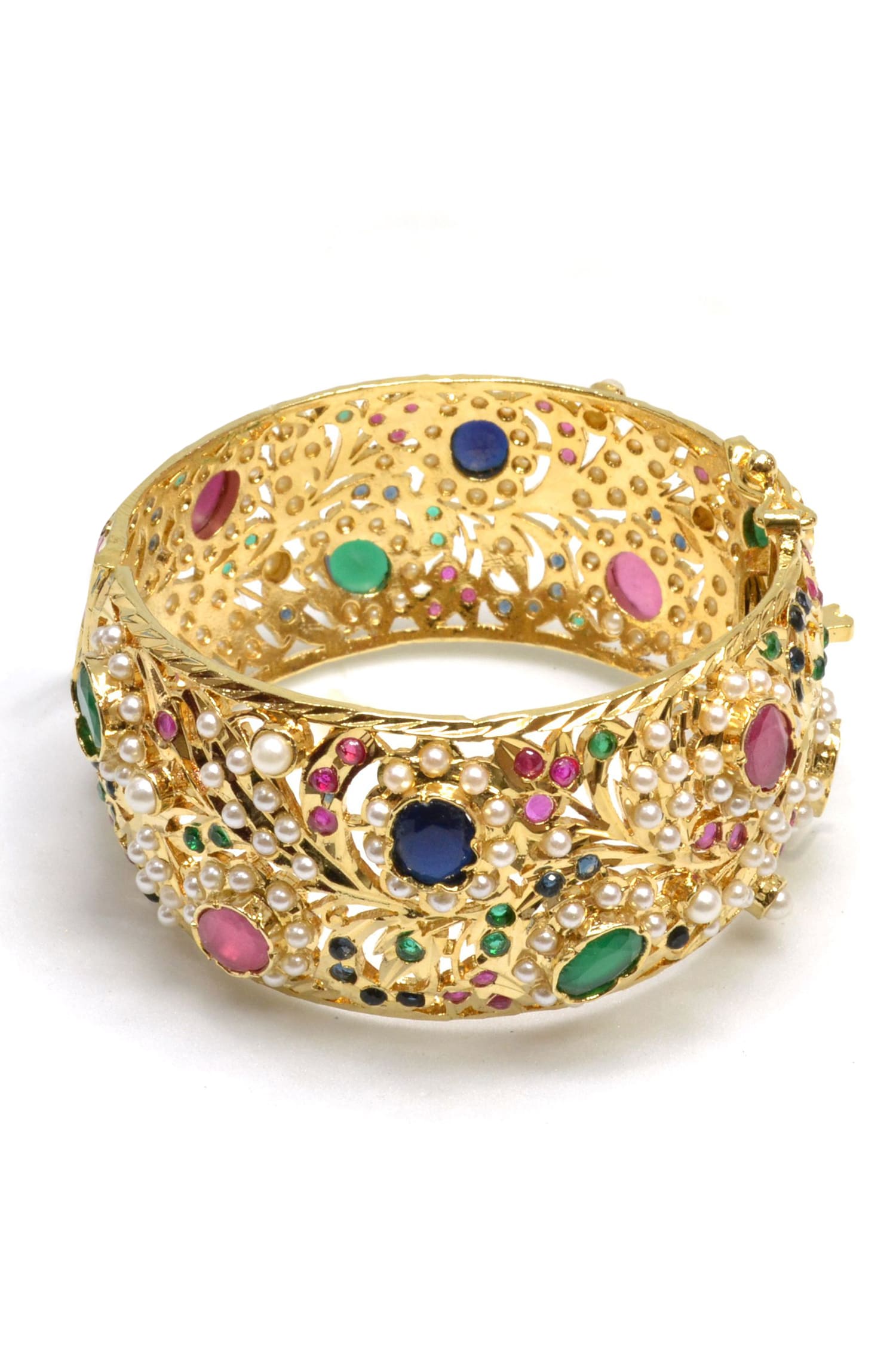Navratna Stone Studded Bangle- Single Pc 