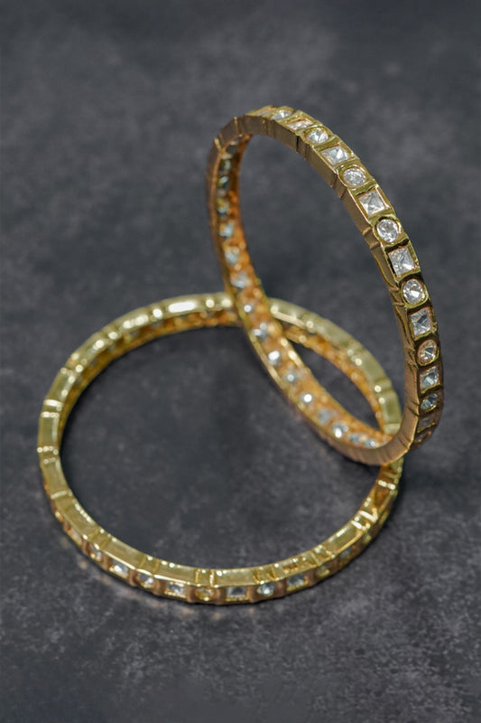 Kundan Studded Bangles- Set of 2 