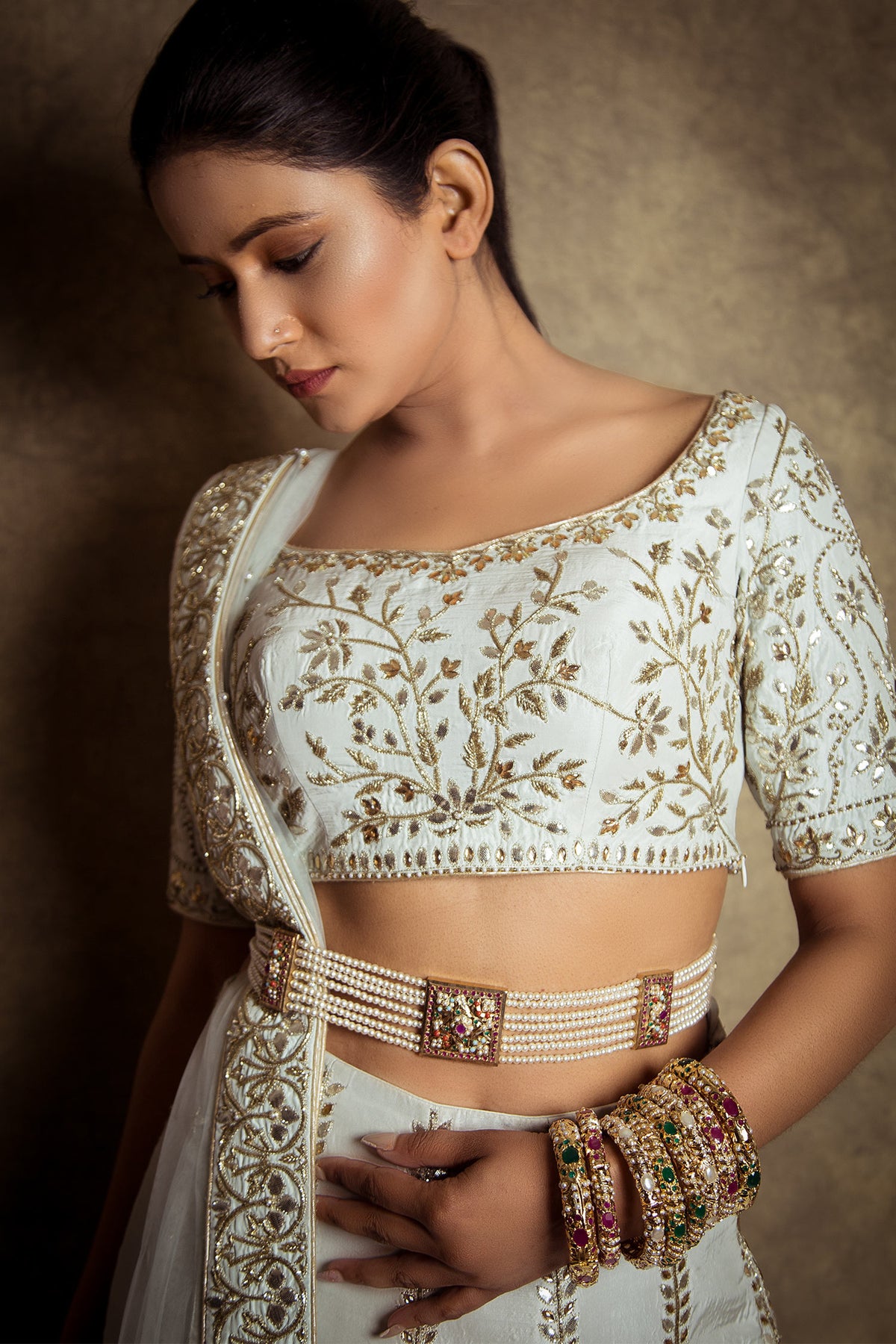 Bridal Jadau Bead Embellished Kamarbandh 