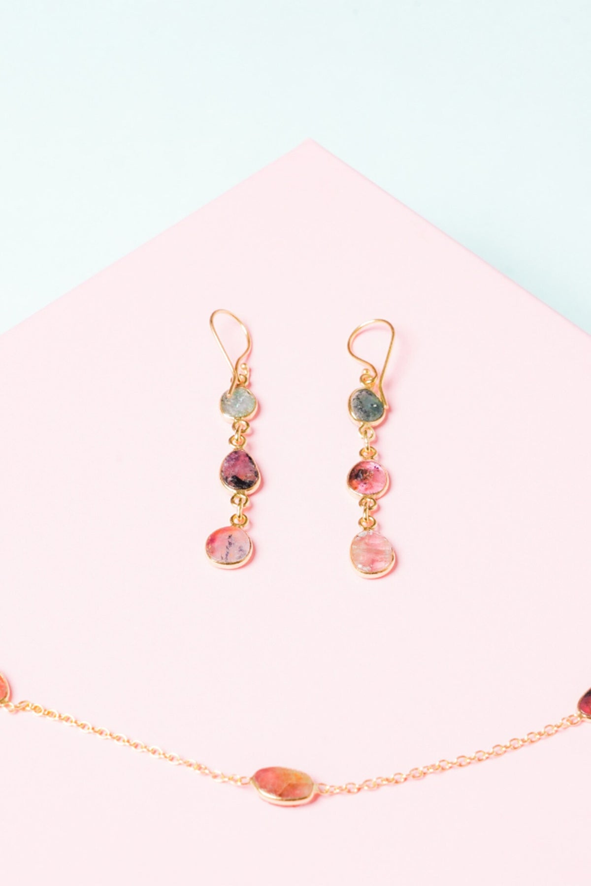 Eva Tourmaline Studded Necklace Set 