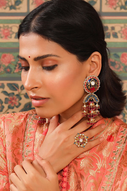 Bahara Floral Carved Earrings 