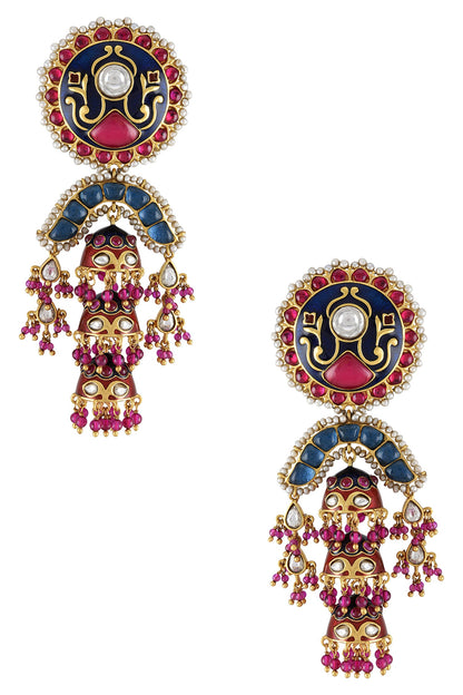 Bahara Floral Carved Earrings 