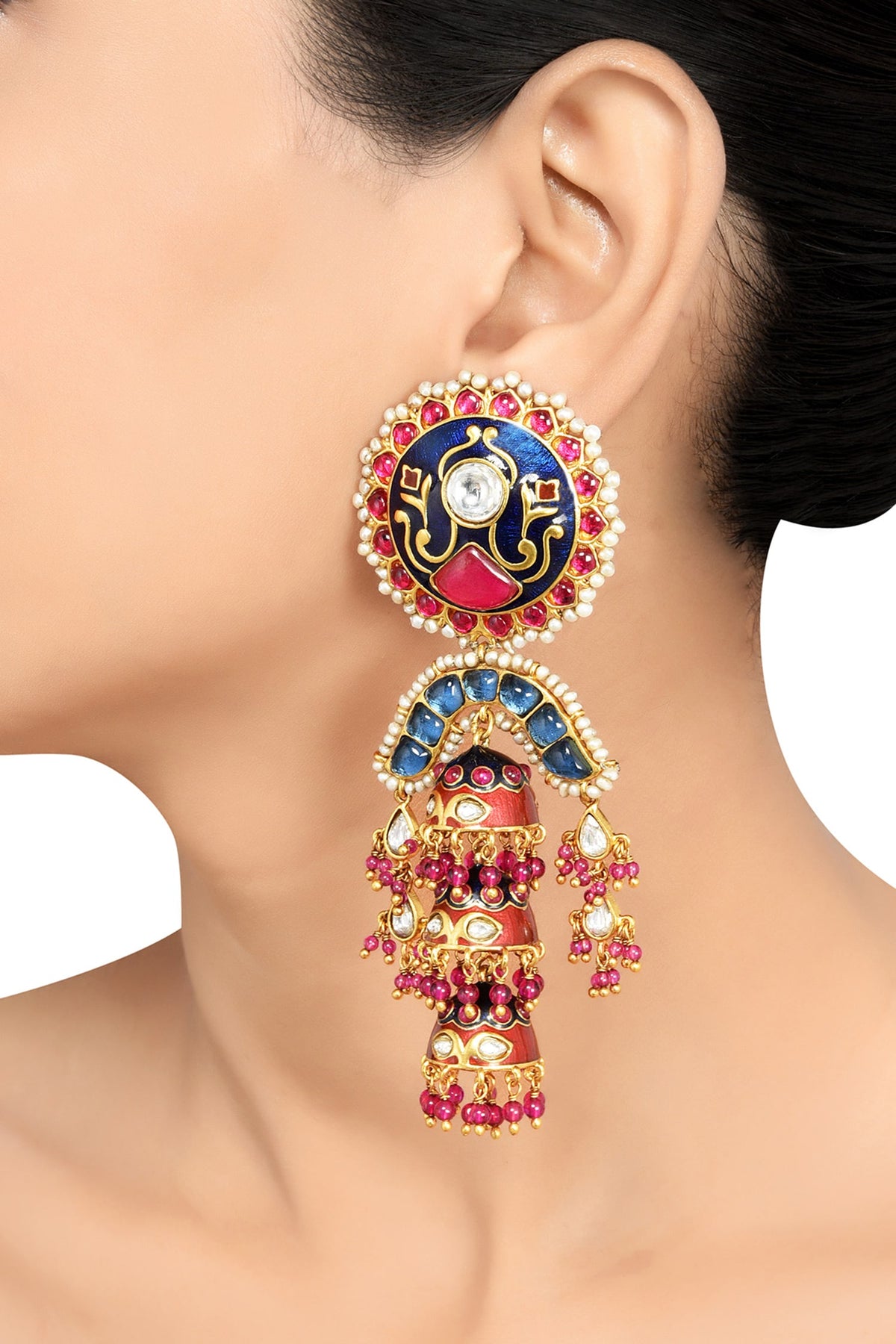 Bahara Floral Carved Earrings 