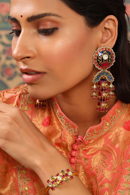Bahara Floral Carved Earrings 