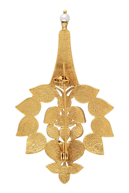 Gulrang Stone Studded Mughal Brooch 