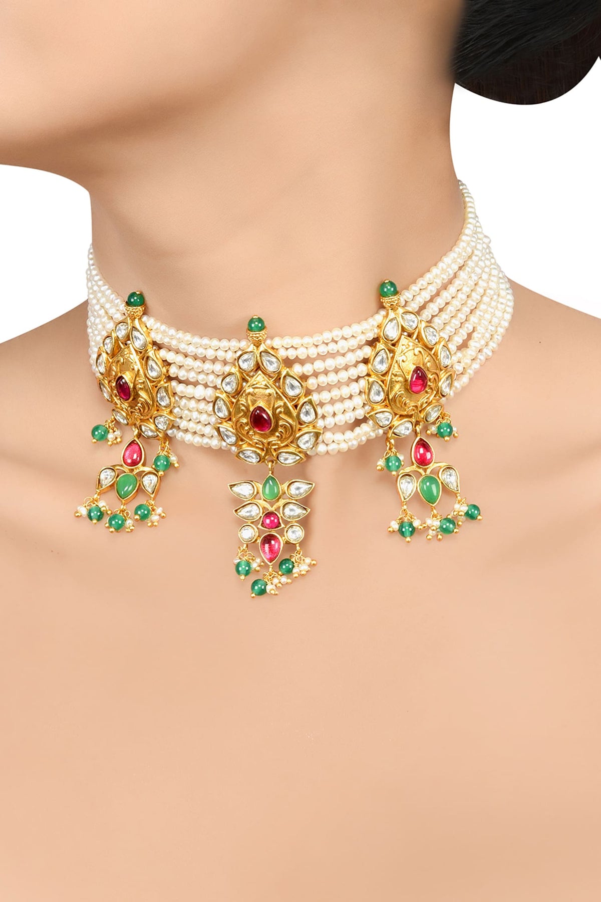 Gulrang Drop Carved Choker 