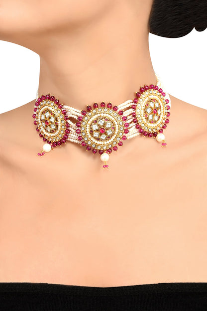 Ruhani Round Stone Studded Choker 