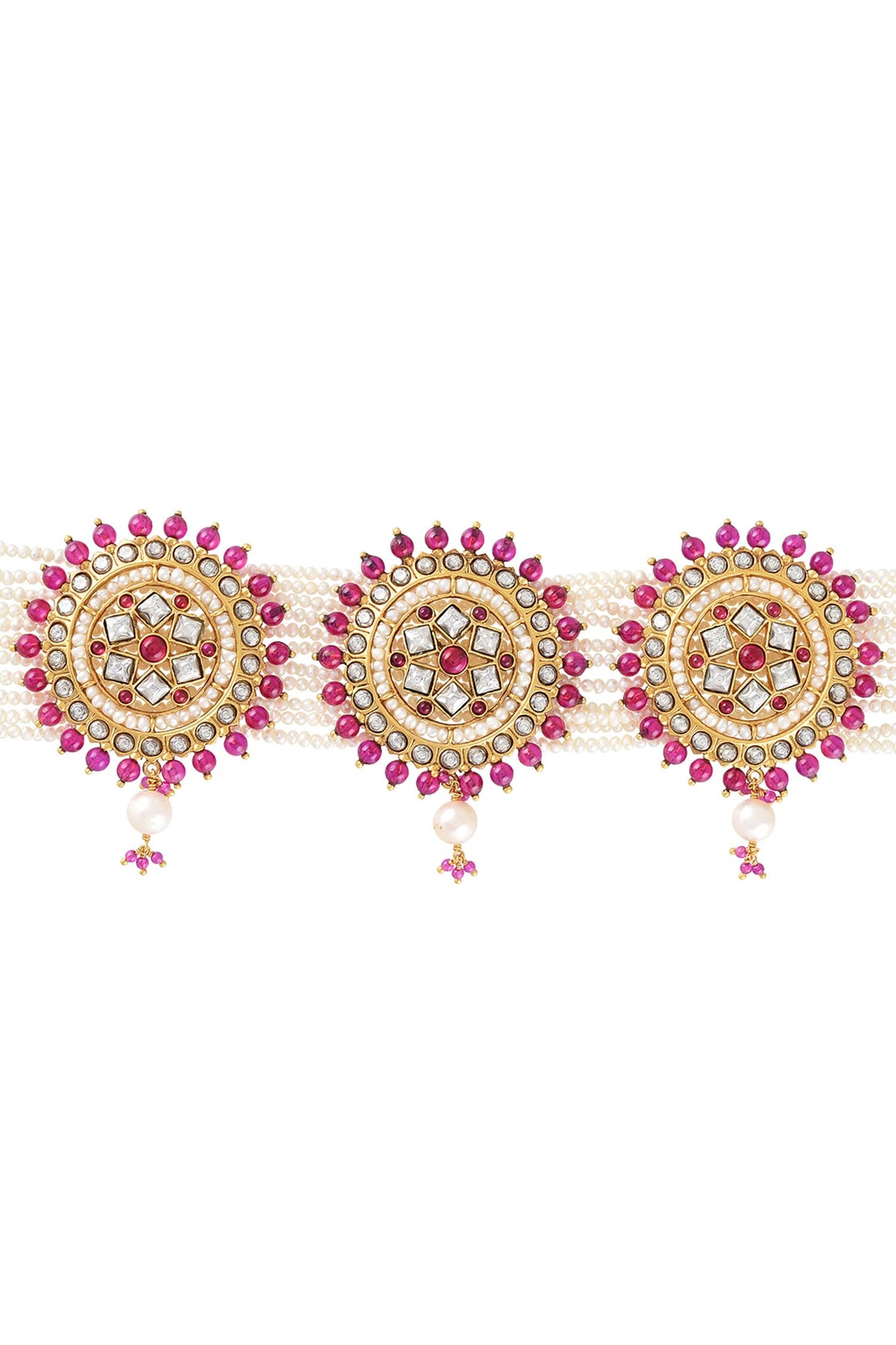 Ruhani Round Stone Studded Choker 