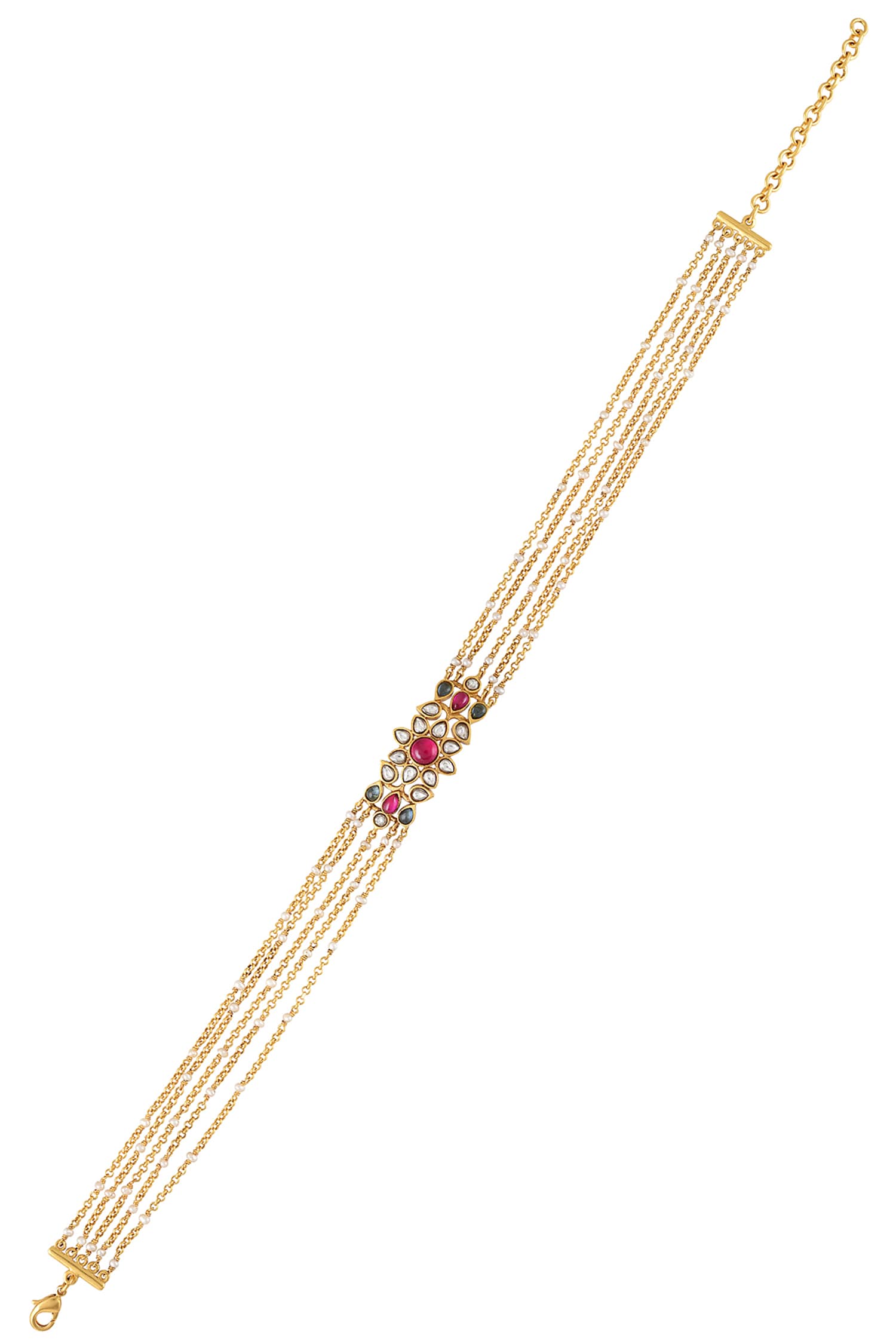 Gauhar Floral Stone Studded Choker 
