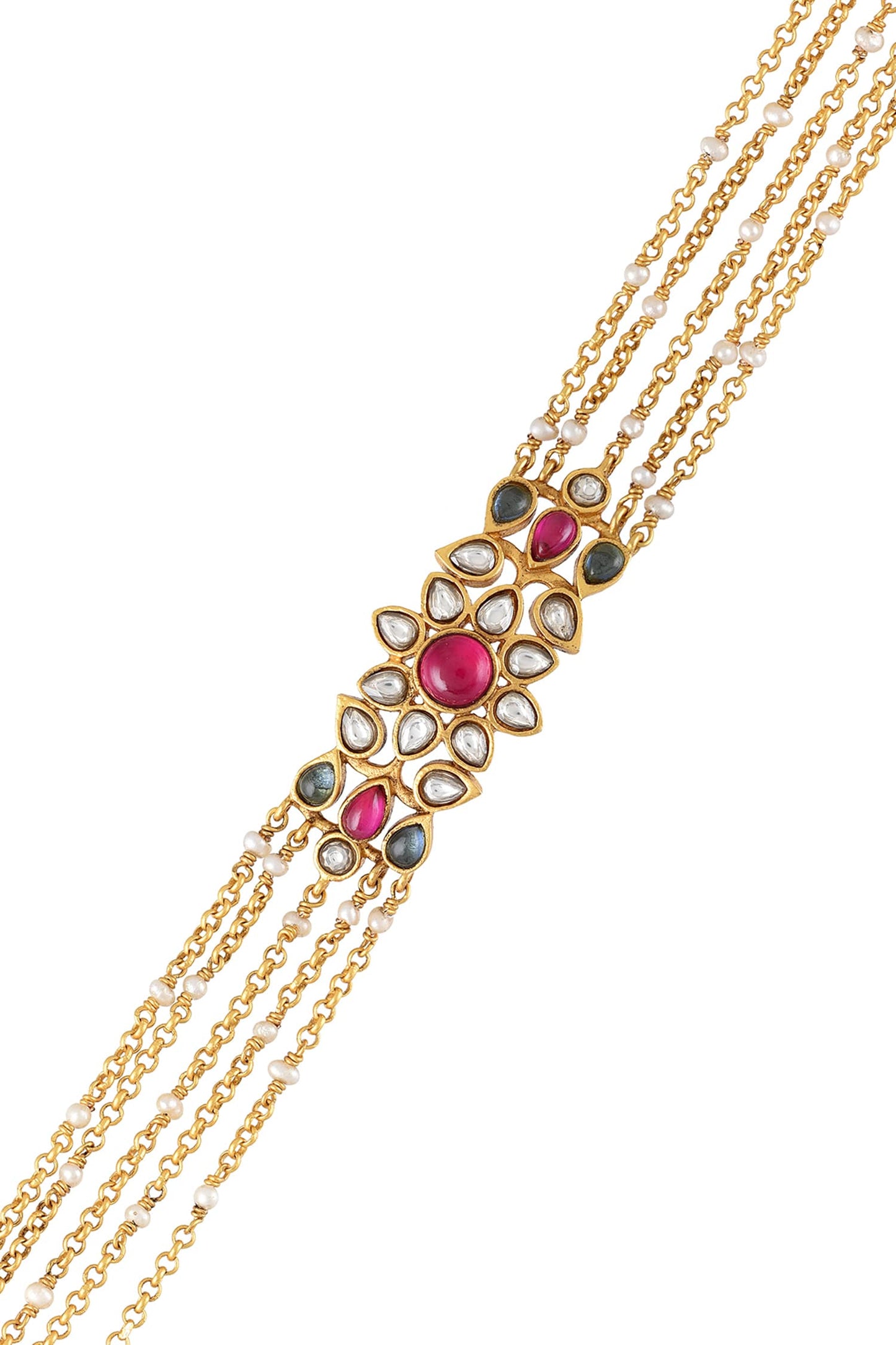 Gauhar Floral Stone Studded Choker 