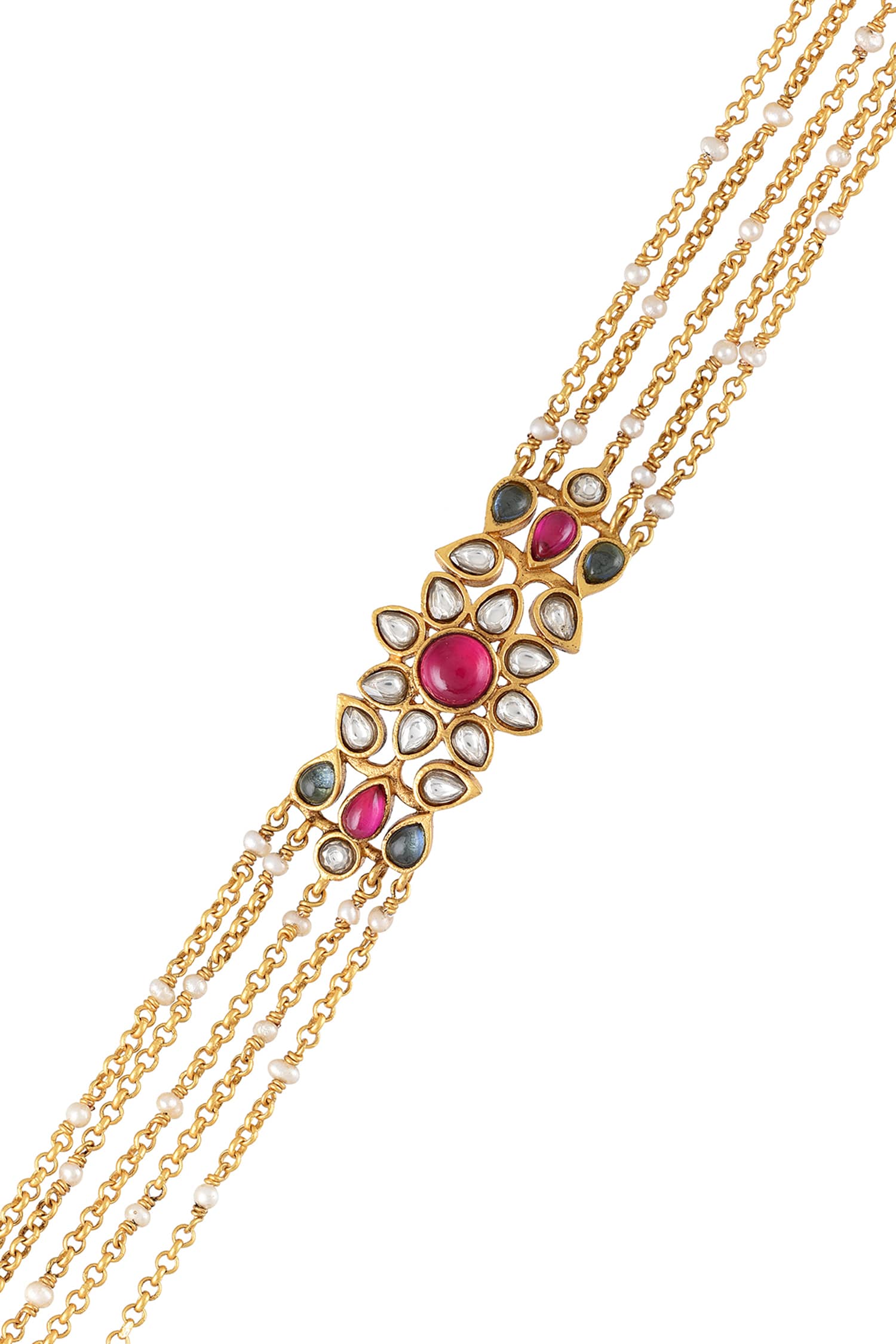 Gauhar Floral Stone Studded Choker 