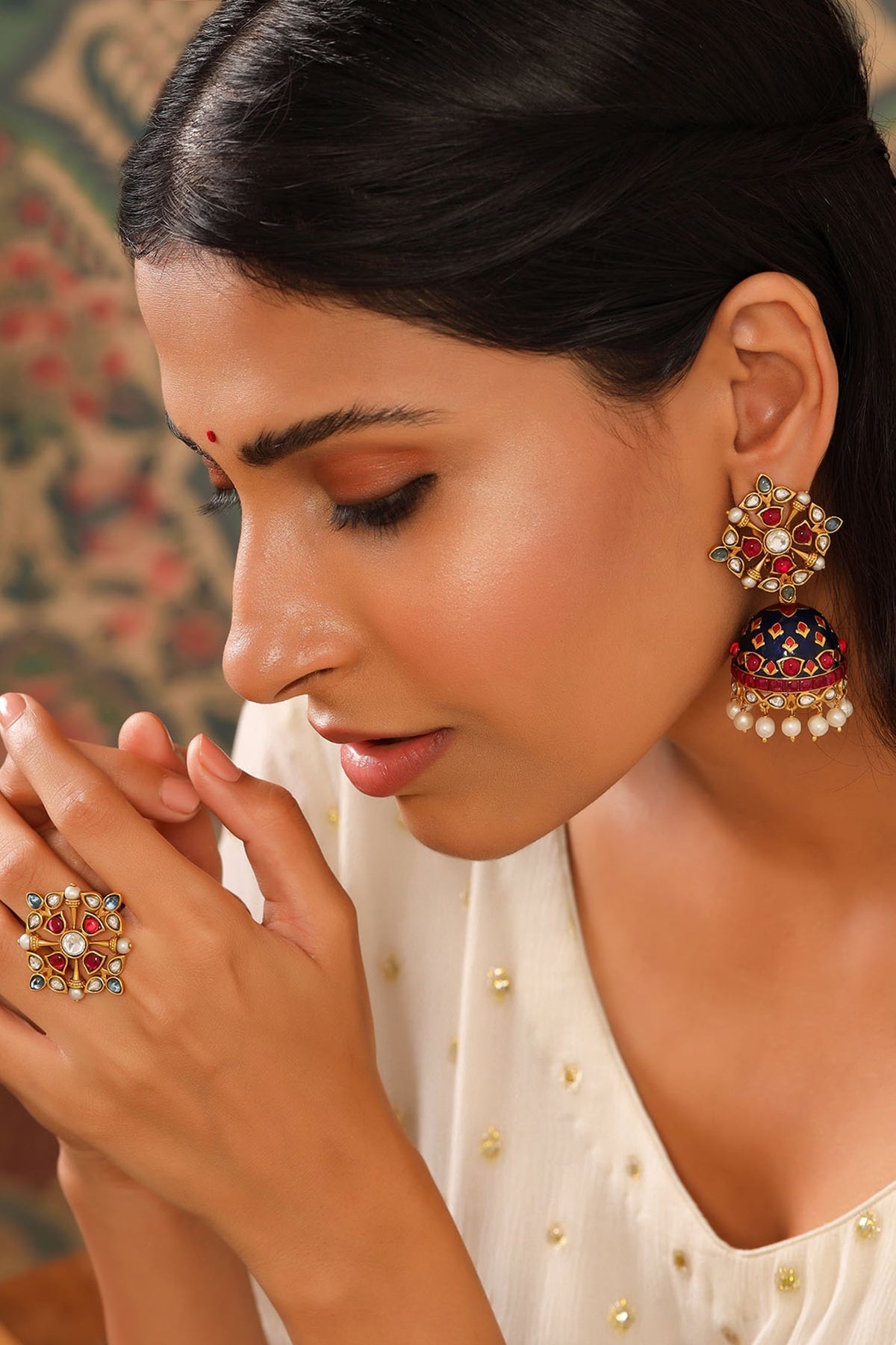 Gauhar Embellished Jhumkas 