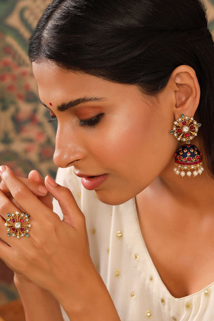 Gauhar Embellished Jhumkas 