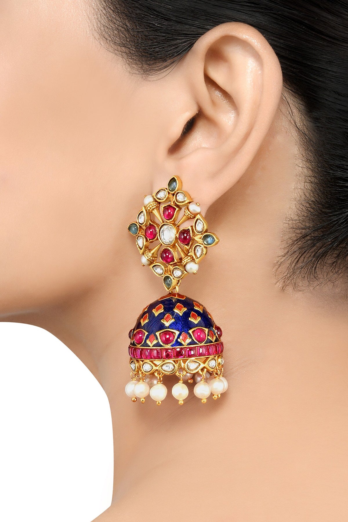 Gauhar Embellished Jhumkas 