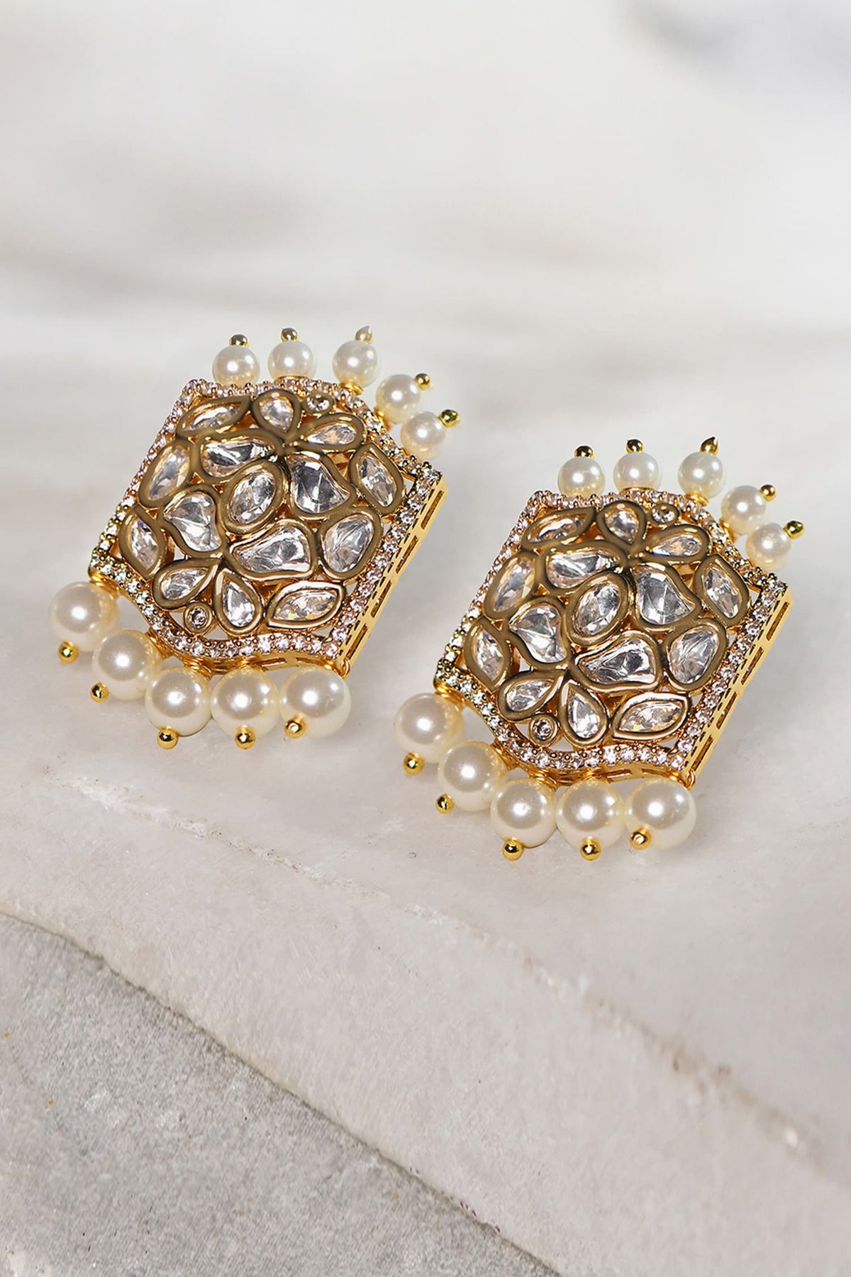 Pearl Embellished Earrings 
