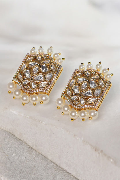 Pearl Embellished Earrings 