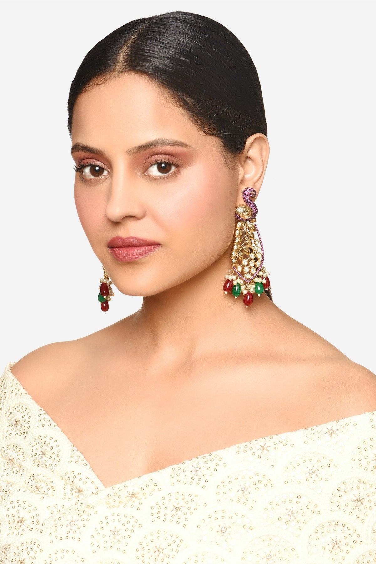 Swan Embellished Earrings 