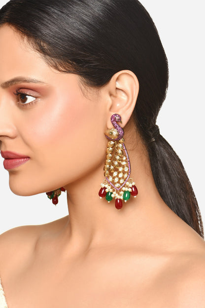 Swan Embellished Earrings 