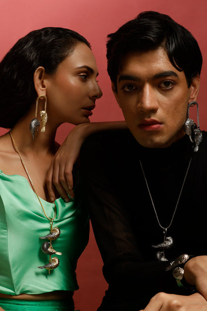 Bird Carved Earrings 