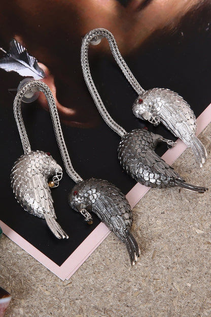 Bird Carved Earrings 
