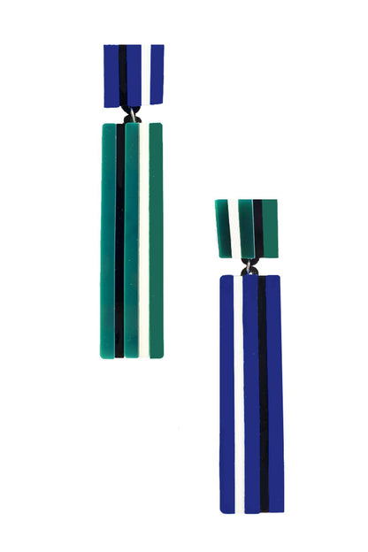 Multi Lane Mismatch Long Earrings 