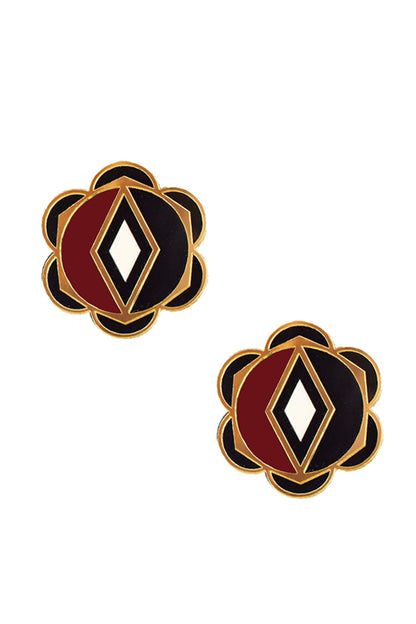 Floral Acrylic Stud Earrings 