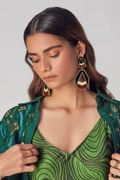 Geometric Acrylic Drop Earrings 