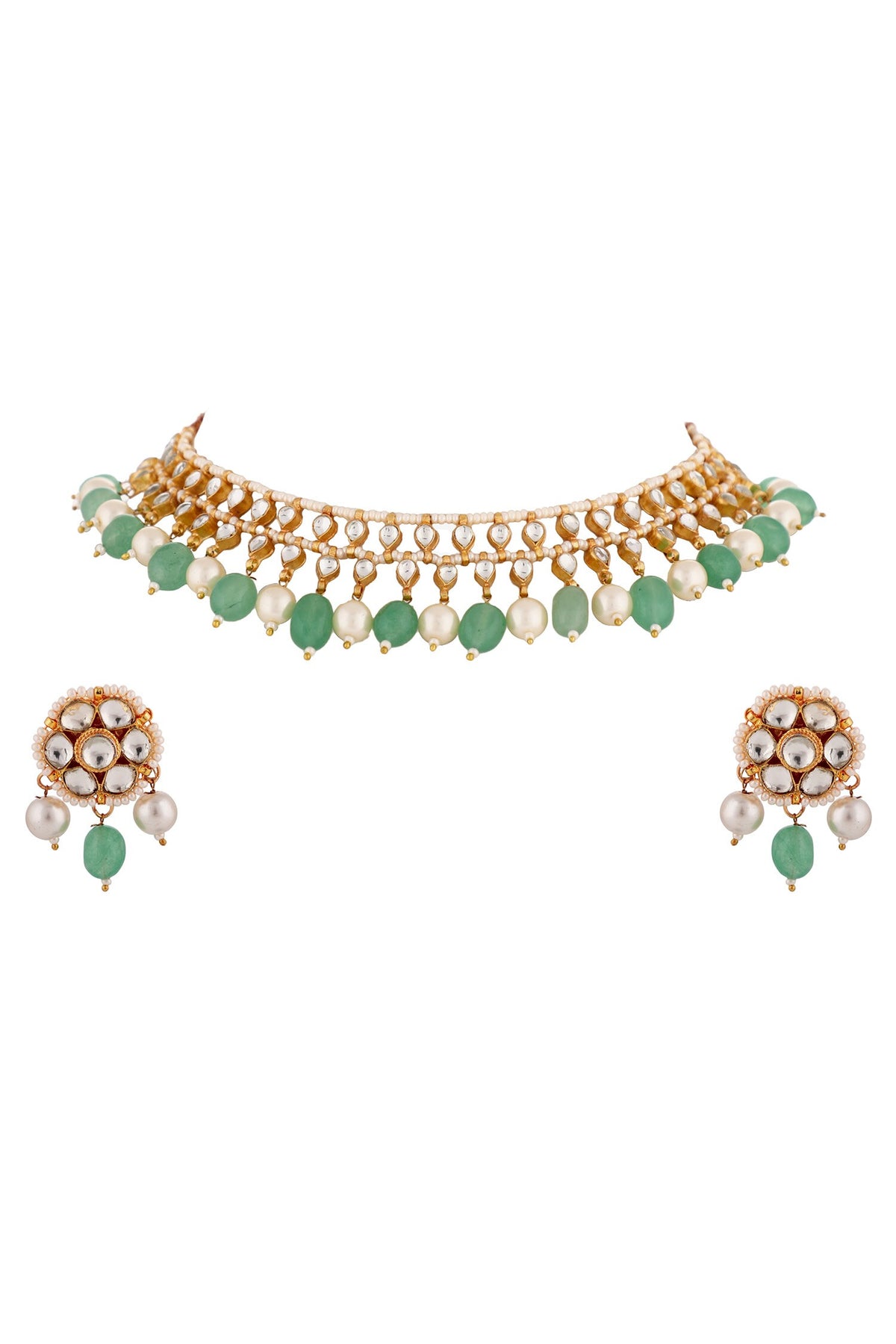 Layered Tear Drop Necklace Set 