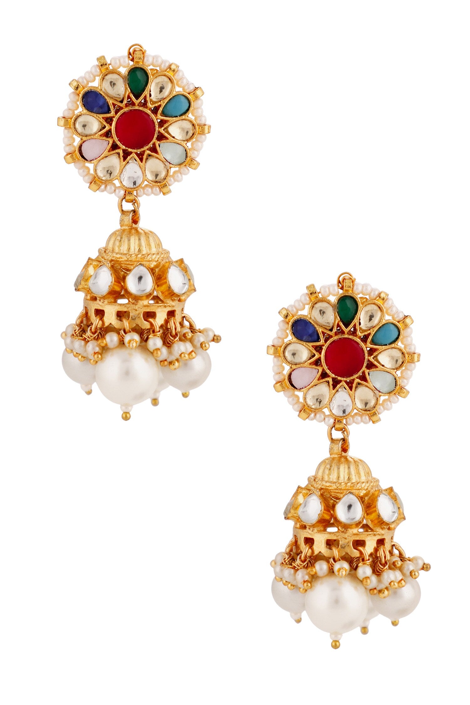 Multi Color Jadtar Stones Choker Set 