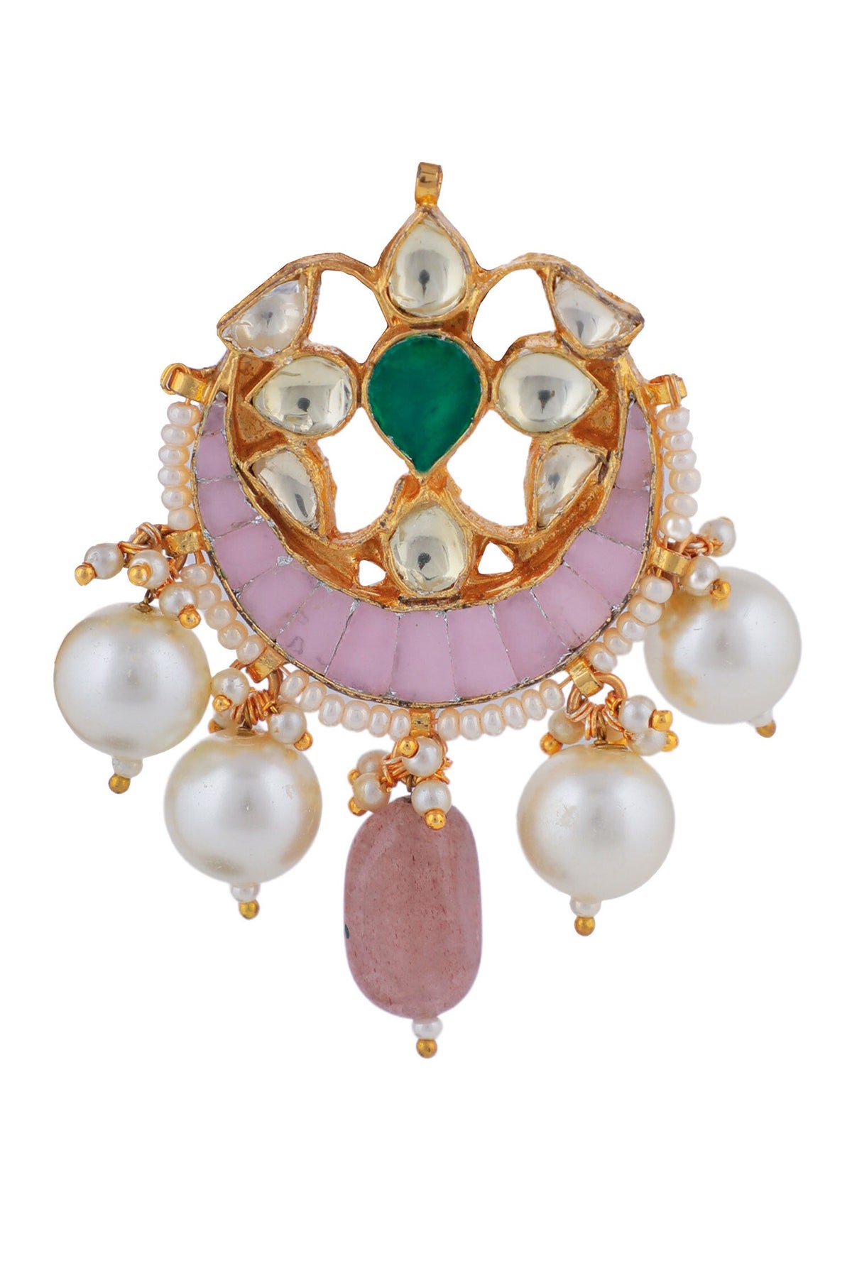 Crescent Stone & Bead Necklace Set 