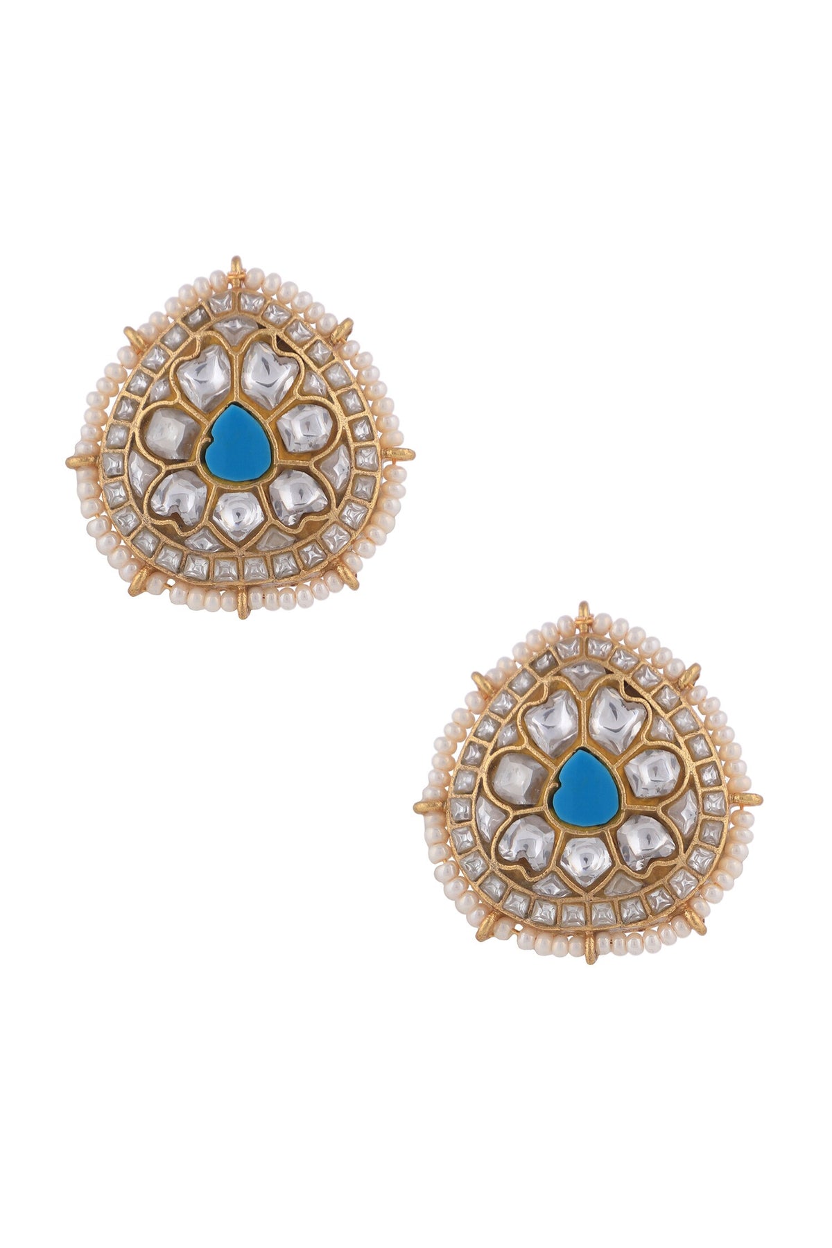 Pearl & Jadtar Stone Necklace Set 