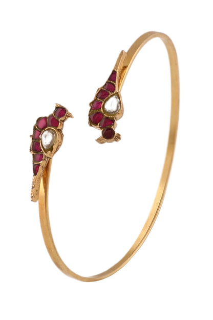Peacock Jadtar Stones Bracelet 
