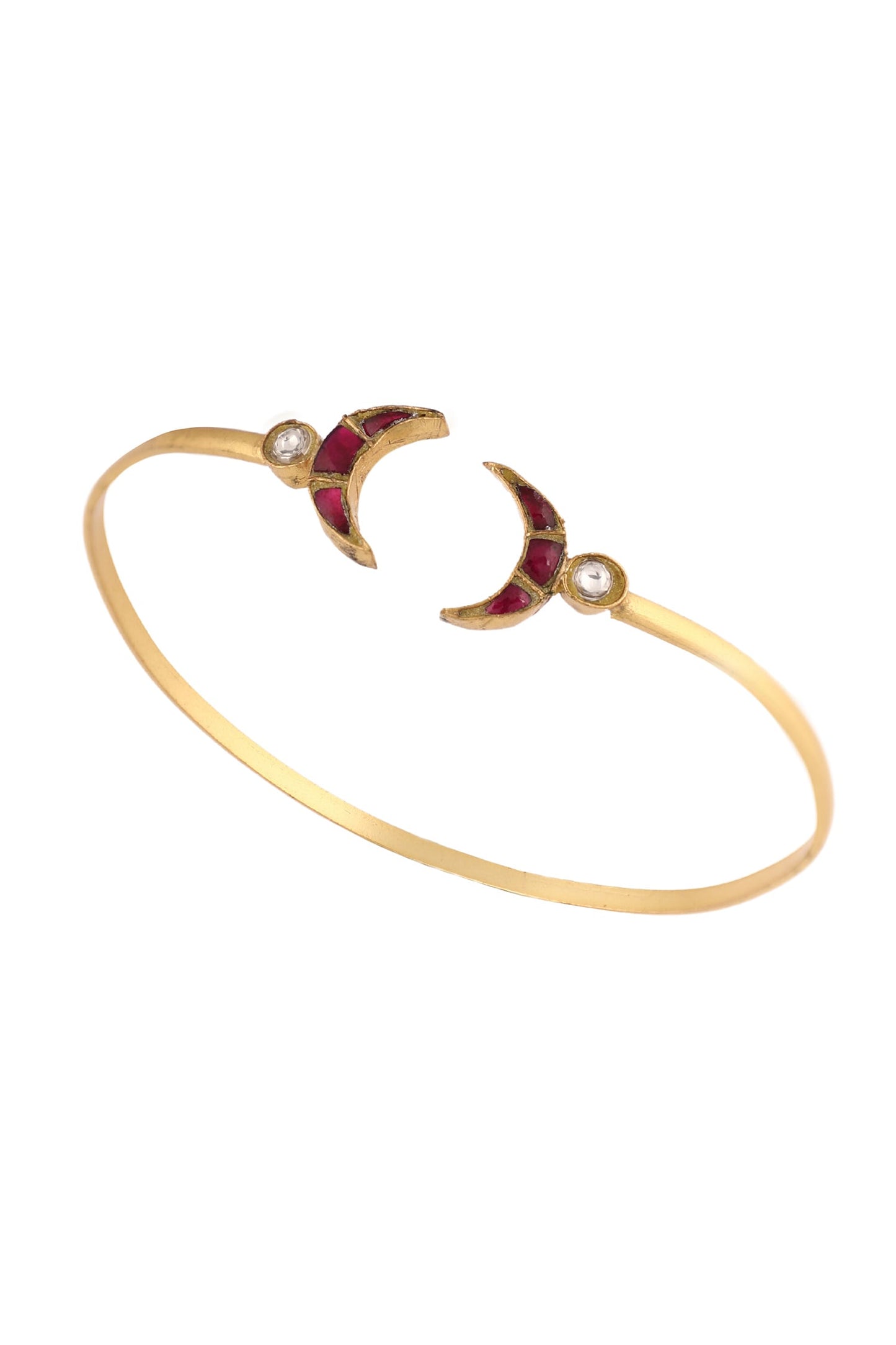 Crescent Moon Jadtar Stone Bracelet 