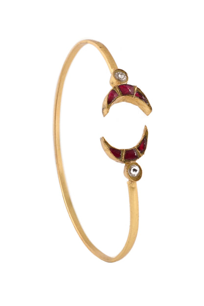 Crescent Moon Jadtar Stone Bracelet 