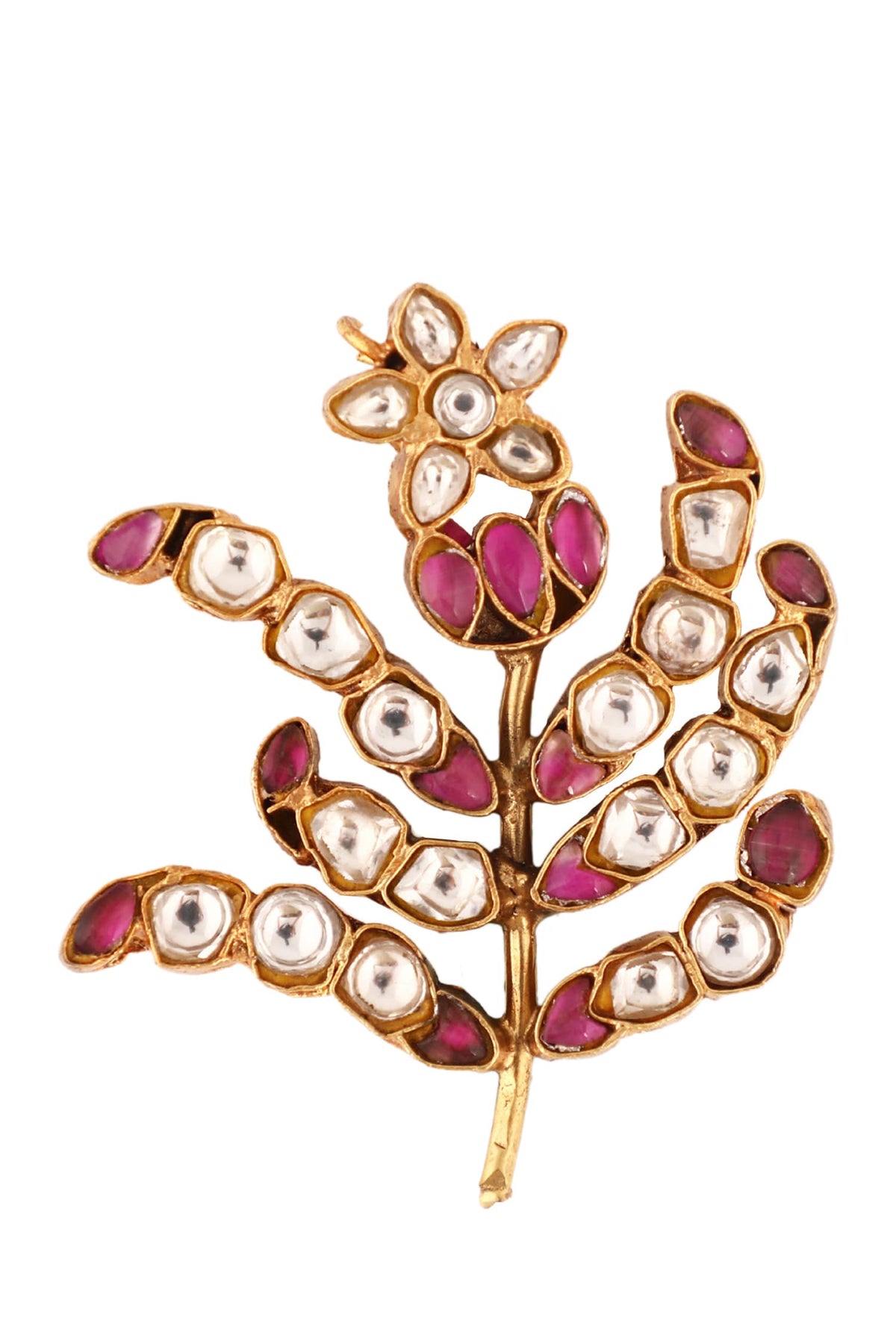 Gold Plated Leaf Pattern Brooch 