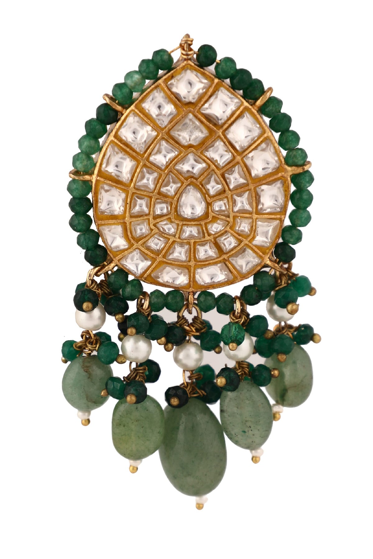 Geometric Pattern Embellished Brooch 