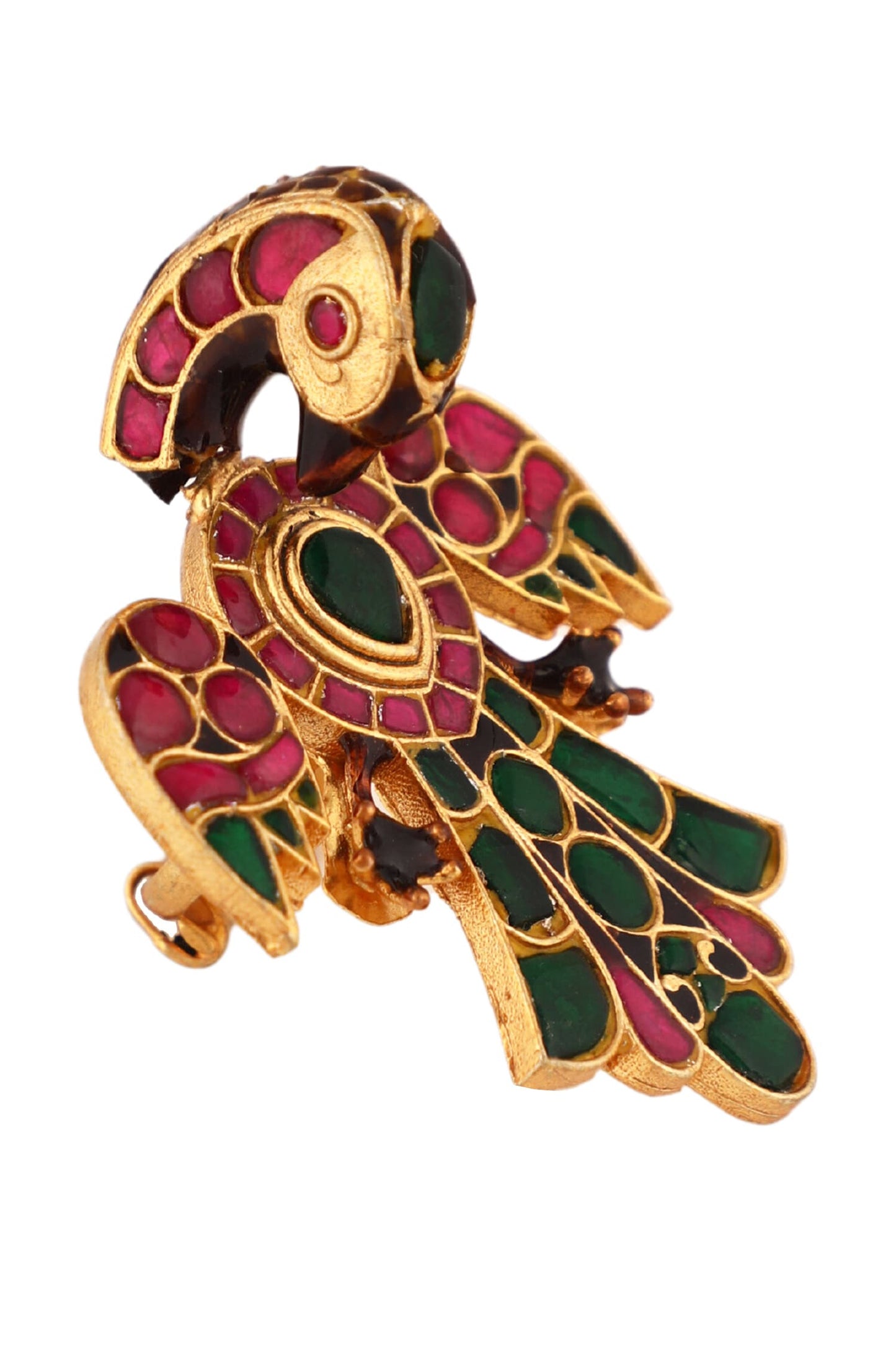 Peacock Pattern Embellished Ring 