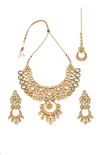 Kundan Bead Pendant Necklace Set 