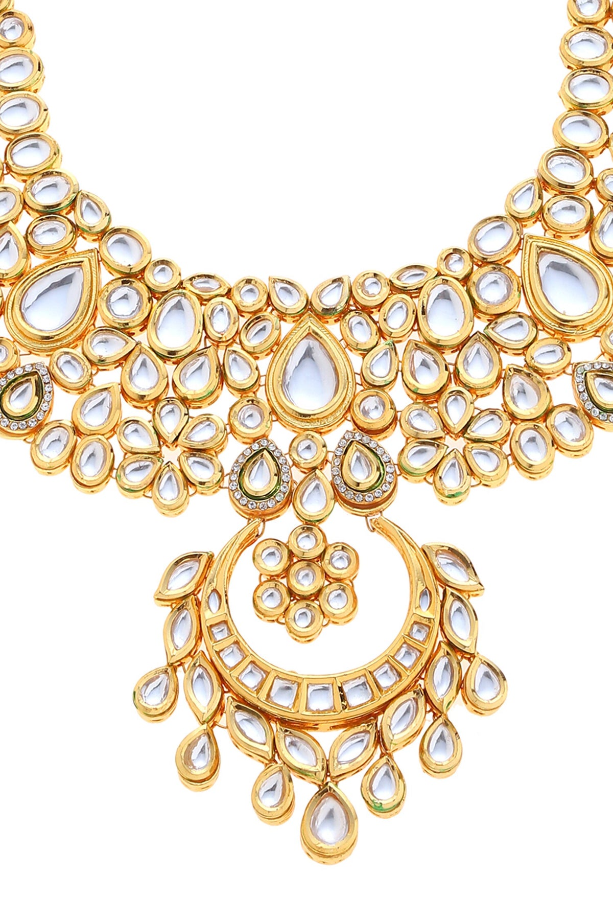 Kundan Bead Pendant Necklace Set 