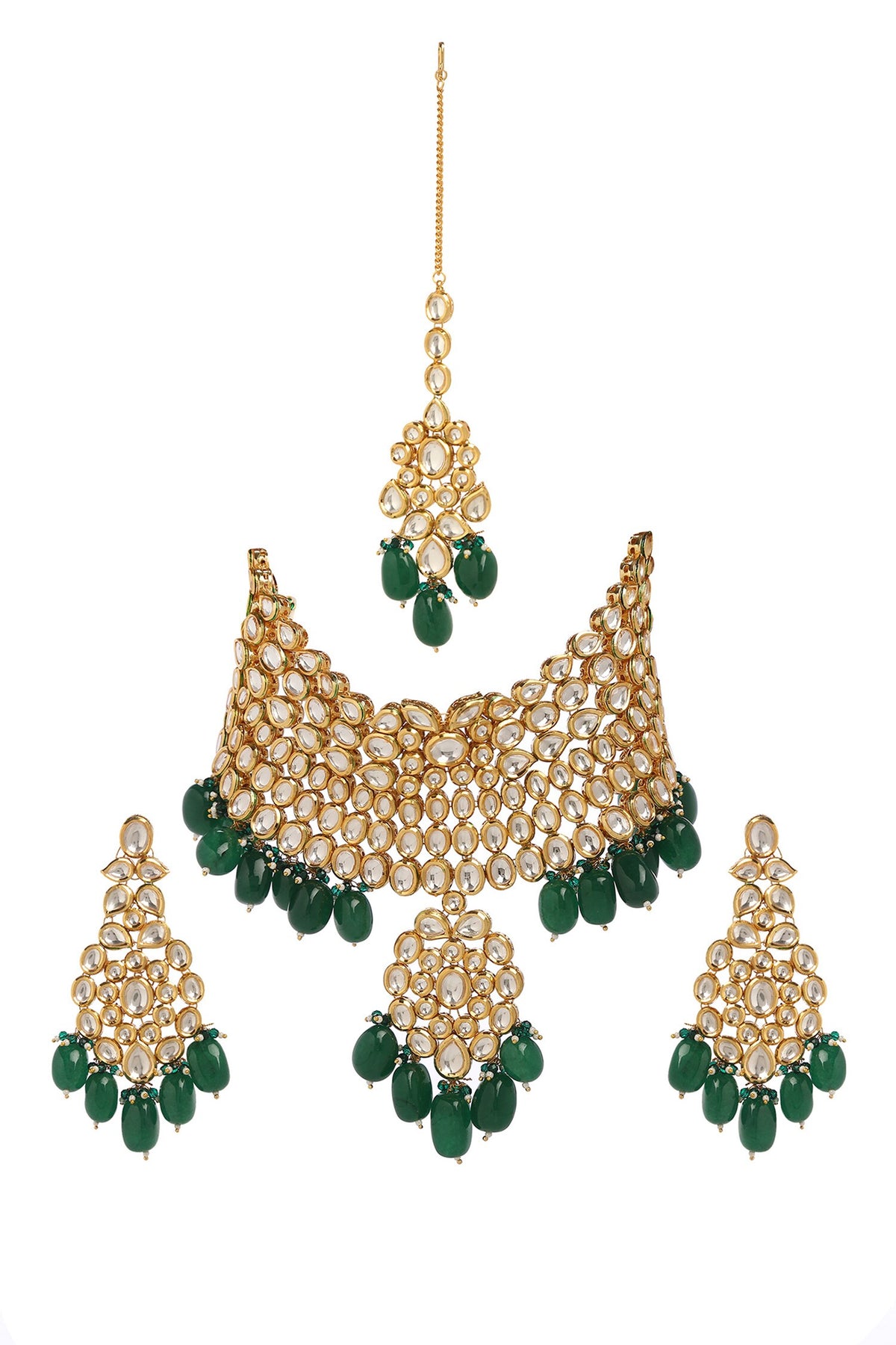 Kundan Bead Embellished Necklace Set 