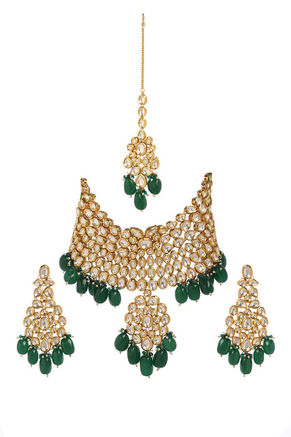 Kundan Bead Embellished Necklace Set 