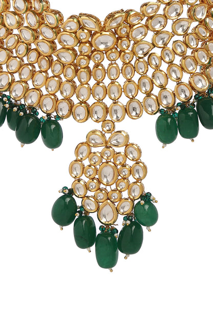 Kundan Bead Embellished Necklace Set 