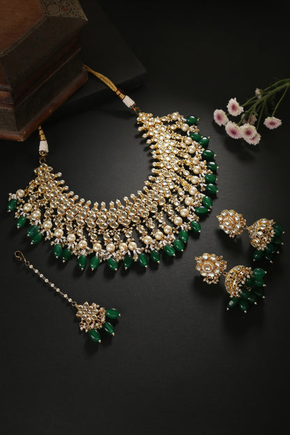 Kundan Pearl Necklace Set 
